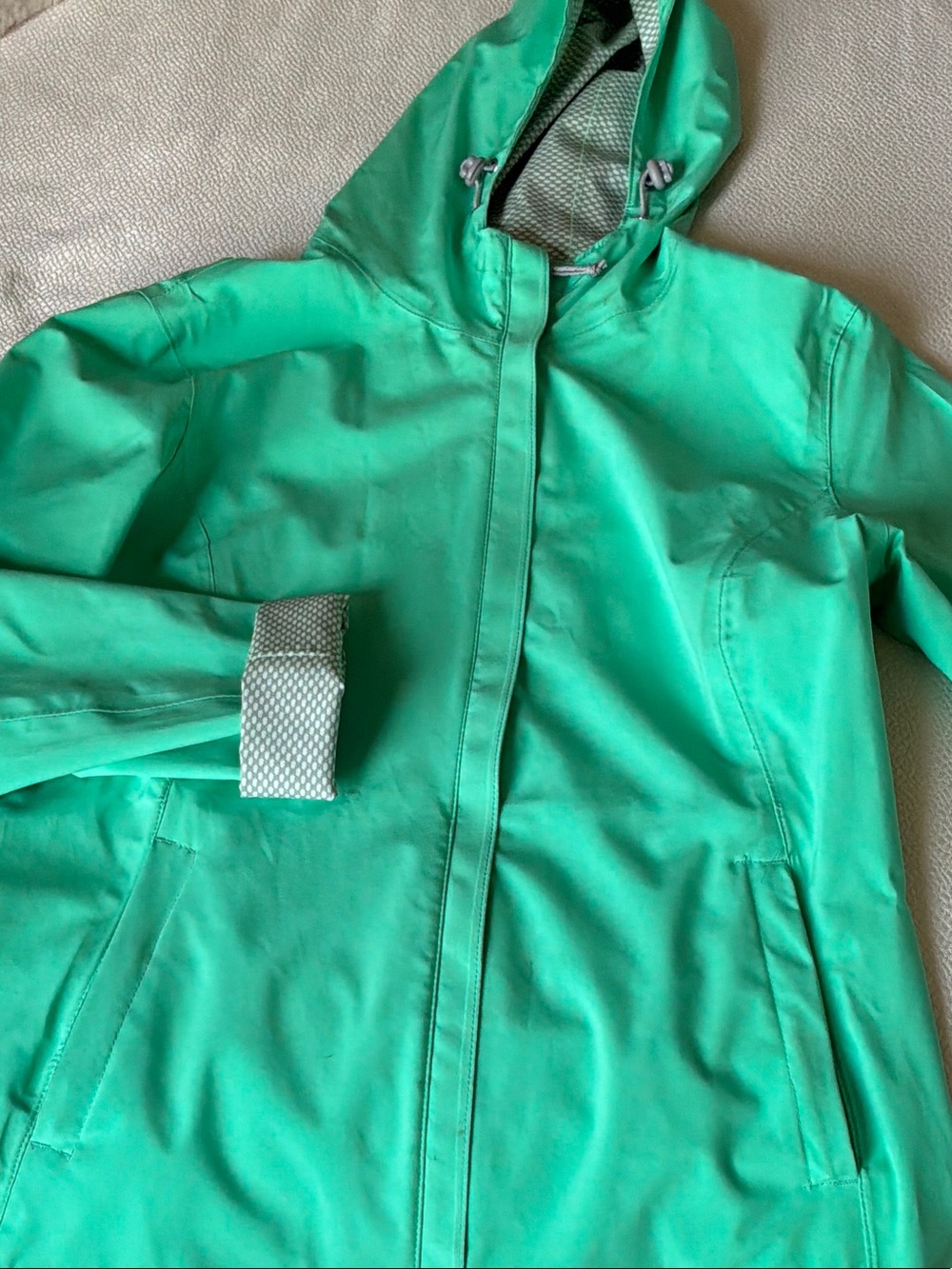 Free Country  Mint-Green Hooded Raincoat